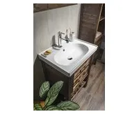 SAPHO BRAND umyvadlová skříňka 56x83x43cm, mořený smrk (1)