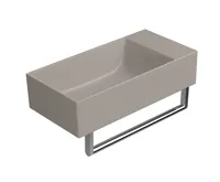 GSI KUBE X keramické umývátko 50x25cm, bez otvoru, pravé/levé, tortora mat (4)