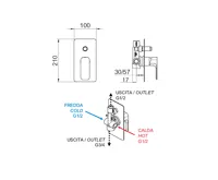 SAPHO SPY podomítková sprchová baterie, 2 výstupy, zlato mat (2)