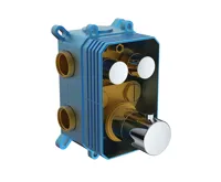 Termostatická podomítková tlačítková baterie - 2-cestná - bez krytu