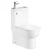 AQUALINE JALTA HYGIE WC kombi s umývátkem, Rimless, spodní/zadní odpad, bílá