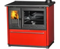 PLAMEN Sporák na tuhá paliva 850 GLAS - P červený PLAMEN Sporák na tuhá paliva 850 GLAS - P červený