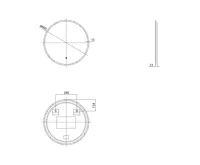AQUALINE URSA kulaté zrcadlo s LED osvětlením ø 60cm, dotykový senzor, stmívatelné (9)