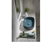 ISVEA INFINITY OVAL keramické umyvadlo na desku, 55x36cm, zelená petrol (8)