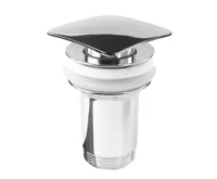 Výpusť uzavírací CLIC-CLAC, celokovová s přepadem, pochrom. mosaz, ø 5/4", hranatá Výpusť uzavírací CLIC-CLAC, celokovová s přepadem, pochrom. mosaz, ø 5/4", hranatá