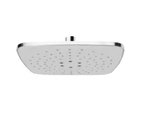 Termostatická nástěnná vanová baterie s hadicí, ruční a talířovou hranatou sprchou 220x220mm (1)