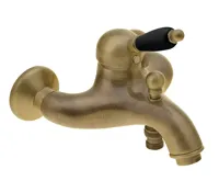 SAPHO KIRKÉ BLACK nástěnná vanová baterie, černá páčka, bronz SAPHO KIRKÉ BLACK nástěnná vanová baterie, černá páčka, bronz