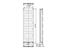 AQUALINE BONDI otopné těleso 600x1510 mm, Antracit (7)