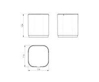 GEDY SEVENTY stolní odpadkový koš výklopný, plast ABS, tortora (5)