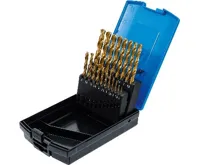 BGS Vrtáky spirálové, HSS-G, s titanovým povrchem, 1 - 10 mm, 19dílná sada (2)