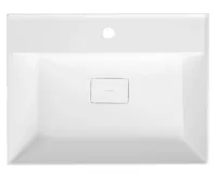 SAPHO GODIVA umyvadlo, litý mramor, 58x44cm, bílá (4)