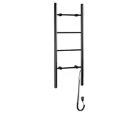 SAPHO KARBO elektrický sušák ručníků, kulatý, 400x1120mm, 87 W, černá mat