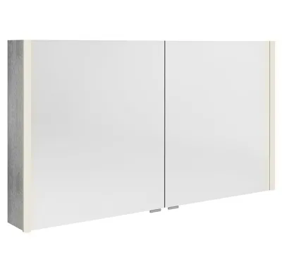 SAPHO ALIX galerka s LED osvětlením, 2x dvířka, 126x70x17,5cm, dub stříbrný