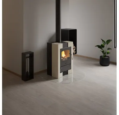 Sklo pod kamna - FLAMINGO Kapka 1100x1100 mm, fazeta, / 6 mm