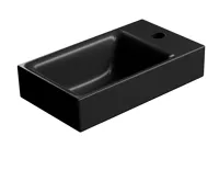 GSI NUBES keramické umývátko 40x23cm, pravé/levé, černá mat GSI NUBES keramické umývátko 40x23cm, pravé/levé, černá mat