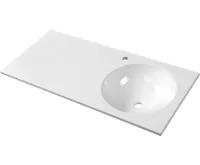 SAPHO JUNO umyvadlo, litý mramor, 100x47cm, pravé, bílá SAPHO JUNO umyvadlo, litý mramor, 100x47cm, pravé, bílá