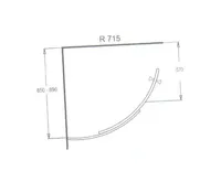 PROFI-RICH sprchový kout  čtvrtkruh  90x90x190 cm - bílý - sklo - grape (1)
