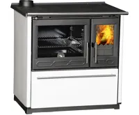 PLAMEN Sporák na tuhá paliva 850 GLAS - L bílý