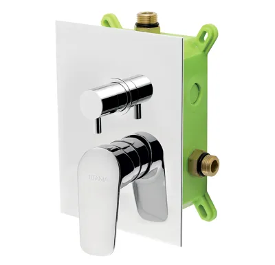 NOVASERVIS Podomítková baterie s boxem Titania Pure, 2 vývody - BOX90351R,0