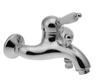 SAPHO KIRKÉ WHITE nástěnná vanová baterie, bílá páčka, chrom SAPHO KIRKÉ WHITE nástěnná vanová baterie, bílá páčka, chrom