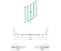 POLYSAN ZOOM sprchové dveře 1600mm, čiré sklo (10)