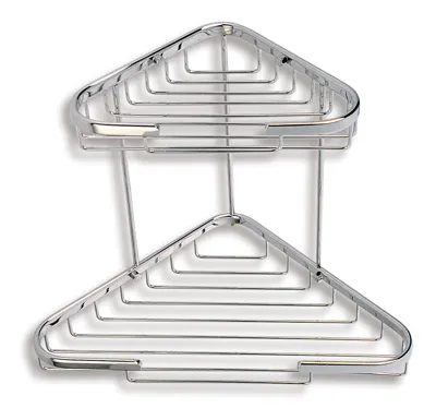 NOVASERVIS Dvojitá rohová police kombinovaná Drátěný program chrom - 6072,0