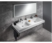 SAPHO FLAVIA dvojumyvadlo, litý mramor, 150x50cm, bílá (4)