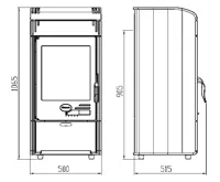 PLAMEN PLAMEN Litinová krbová kamna VESTA - červená (10)