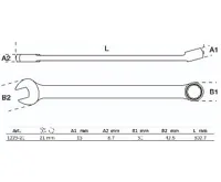 BGS Klíč očkoplochý, velmi dlouhý , 21 mm (3)