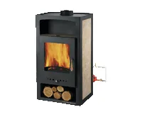 Haas+Sohn ADRIA II Krbová kamna s výměníkem 4,9kw - černá, béžová +  koš ZDARMA