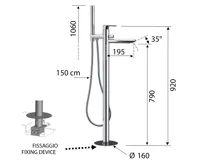 SAPHO SPY vanová baterie s připojením do podlahy, bílá mat (2)