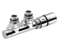 SAPHO TWIN připojovací sada ventilů termostatická pro středové připojení, pravá, chrom