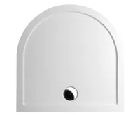 POLYSAN ISA 90 sprchová vanička z litého mramoru, půlkruh 90x90cm, bílá (3)