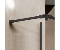 Sprchová stěna WALK IN, Novea, 120 x 200 cm, black ALU, sklo Čiré (6)