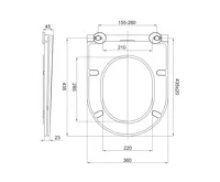 WC závěsné, RIMLESS, 530x355x360, keramické, včetně sedátka CSS113S (14)
