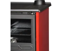 PLAMEN Sporák na tuhá paliva 850 GLAS - P červený (2)