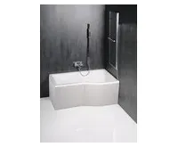 POLYSAN ODESSA vanová zástěna s pneumatickým zdvihem, š. 970mm, stříbrná, čiré sklo (1)