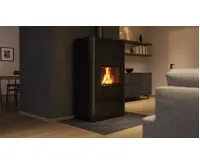 HS Flamingo Krbová kamna AQUAFLAM ® 25 s výměníkem - šedá, automatická regulace (15)