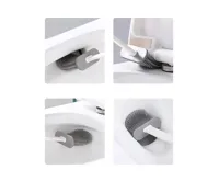 AQUALINE WC silikonová štětka závěsná/na postavení, bílá (6)