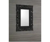 SAPHO SAMBLUNG zrcadlo ve vyřezávaném rámu 60x80cm, černá (3)