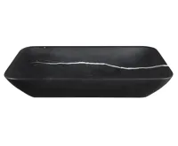 SAPHO BLOK kamenné umyvadlo na desku, 60x35cm, matný černý Marquin (3)