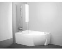 Ravak Vanová zástěna CVSK1 ROSA 140/150 L satin+Transparent