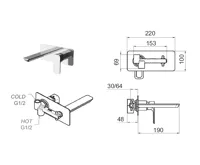 SAPHO SPY podomítková umyvadlová baterie, černá mat (3)