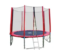 GoodJump 4UPVC červená trampolína 305 cm s ochrannou sítí + žebřík + krycí plachta
