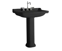 KERASAN WALDORF universální keramický sloup k umyvadlům 60, 80cm, černá mat (4)