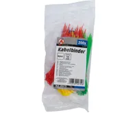 BGS Pásky vázací,  barevné, 2,4 x 100 mm, 200dílná (2)