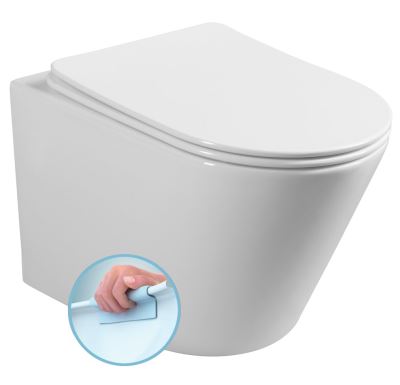 SAPHO PACO závěsná WC mísa, Rimless, 36x53cm, bílá