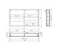 SAPHO ALIX galerka s LED osvětlením, 2x dvířka, 126x70x17,5cm, bílá (2)
