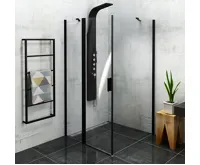 POLYSAN ZOOM BLACK čtvercový sprchový kout 1000x1000mm L/P varianta
