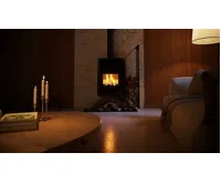 HS Flamingo Krbová kamna FLAMINGO DELUXE ® KAMPA pravá, černá (12)